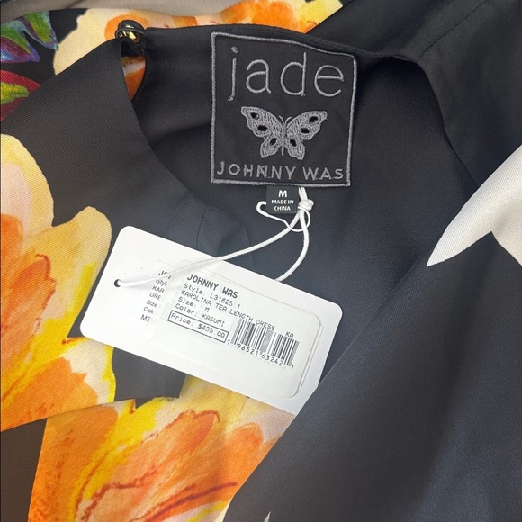 Johnny Was Black Maxi Dress with Floral Design - Picture 5 of 6